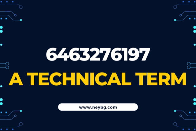 6463276197 - A Technical Term: What Can We Get From This?