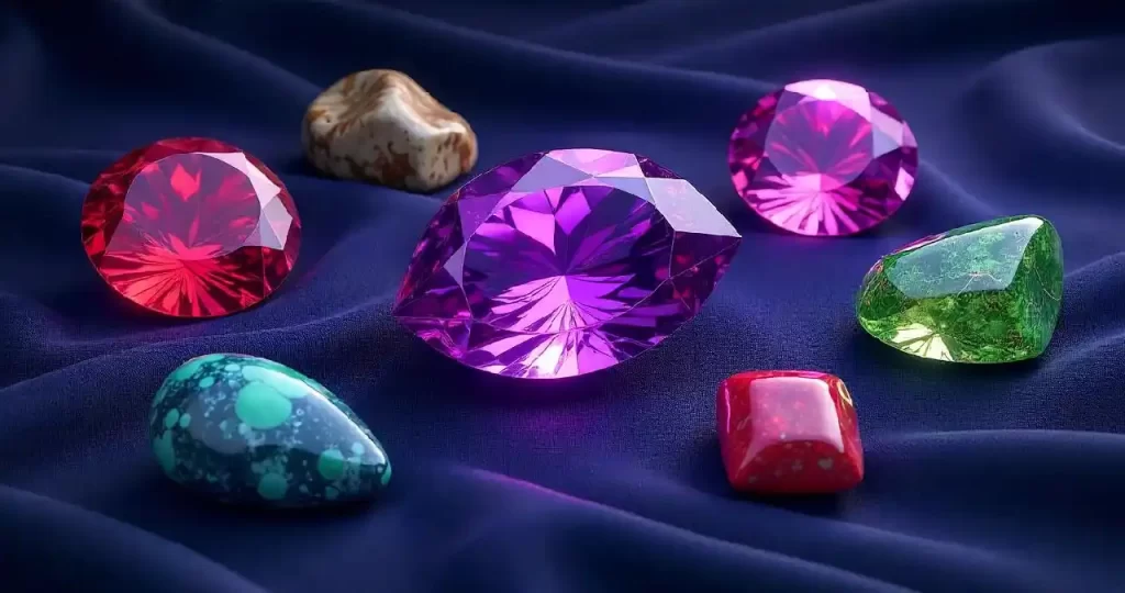 February Birthstones: Amethyst, Jasper, Red Garnet, Jade, Serpentine