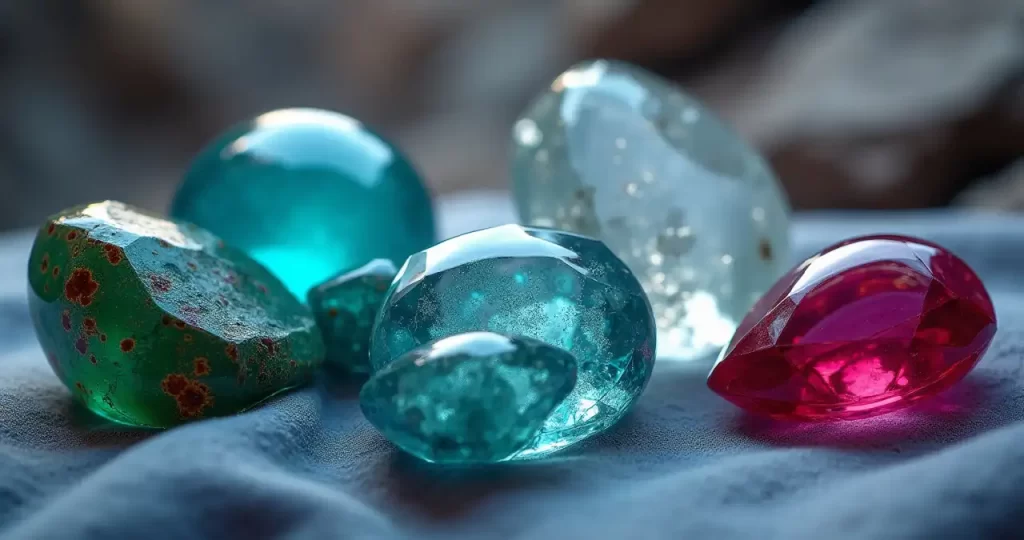 March Birthstones: Aquamarine, Bloodstone, Amazonite, Emerald, Crystal, Jade, Jasper, Ruby